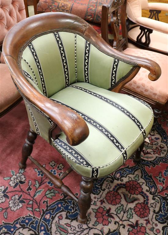 A Victorian tub chair